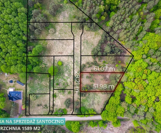Działka na sprzedaż, Santoczno - 139 000 zł