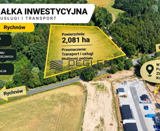 Działka na sprzedaż, Rychnów - 1 456 980 zł