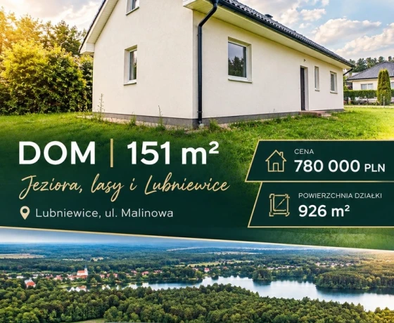 Dom na sprzedaż, Lubniewice - 780 000 zł