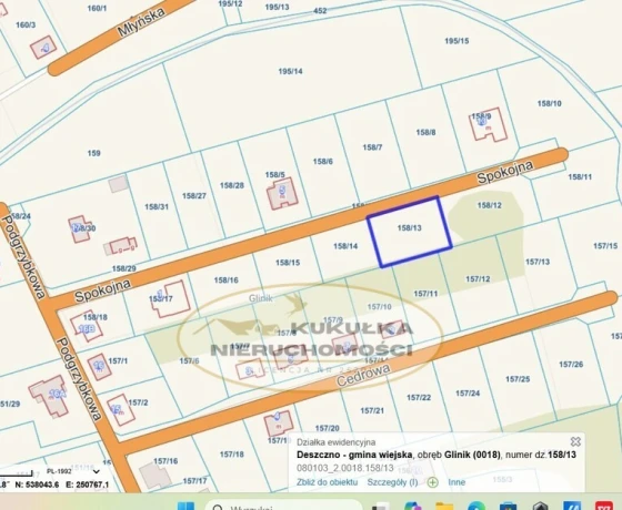 Glinik, Spokojna - 165000 zł (nr 256/2364/OGS)